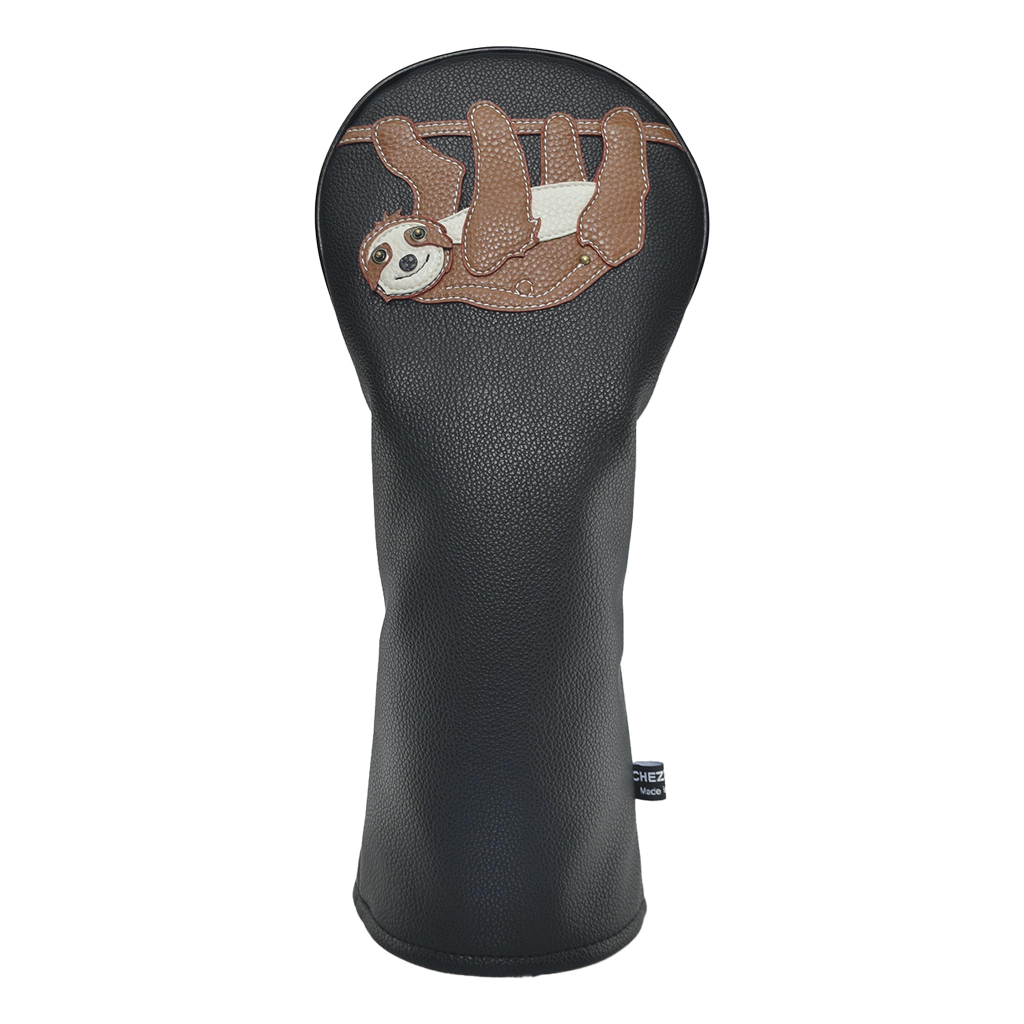 Sloth Golf Club Covers Headcovers PU Leather Animal for Driver Fairway Woods Hybrid Protector with Interchangeable Number Tag (Driver)