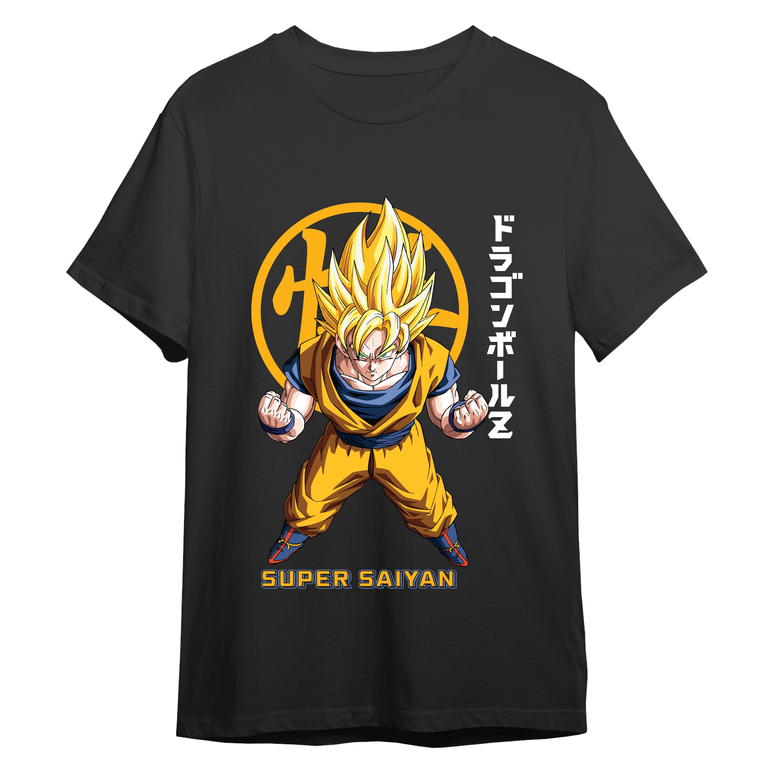 Goku Super Sayan Dragon Ball Z Camiseta | Artículo Licenciado Oficial | Unisex | Gris Jaspeado | XL