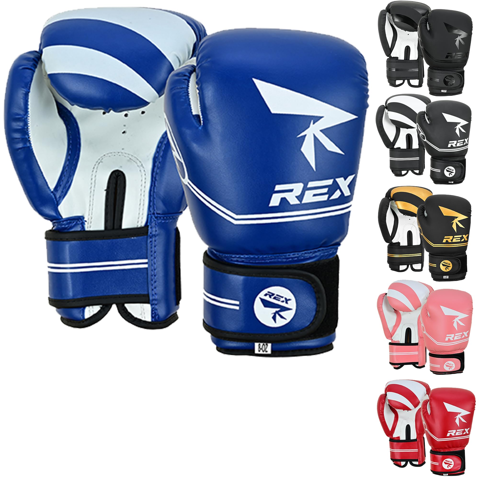 Kids Boxing Gloves for Children Boys Girls Junior Youth Toddler Training Boxing Gloves for Punching Bag Kickboxing Muay Thai (Blue, 8oz)