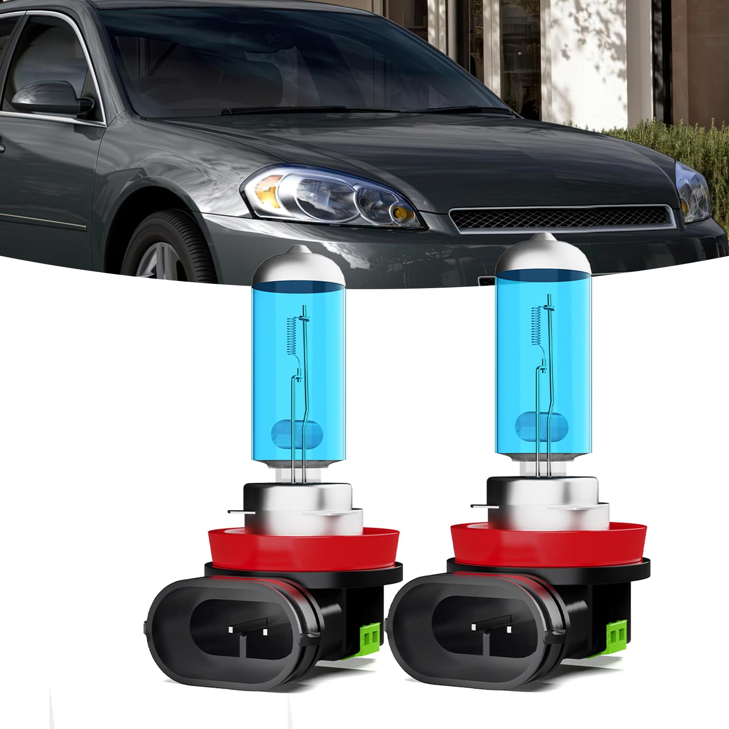 Fog lights Fit For Chevrolet Chevy Impala 2006-2013 Halogen Headlight Bulbs,H11 Fog Lights Bright Lights Combo,Plug &amp; Play,Pack of 2