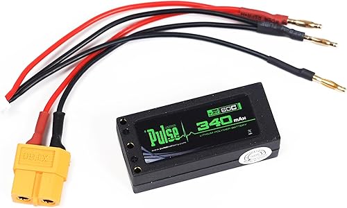 Miniatura 3 de Helidirect Pulse 340mah 2S 7.6V 60C LiHV Hardcase Batería utilizada para Mini Z, XBility 1, Drift, Micro B, Micro, Hobbyplus 124 Racing & Drift -