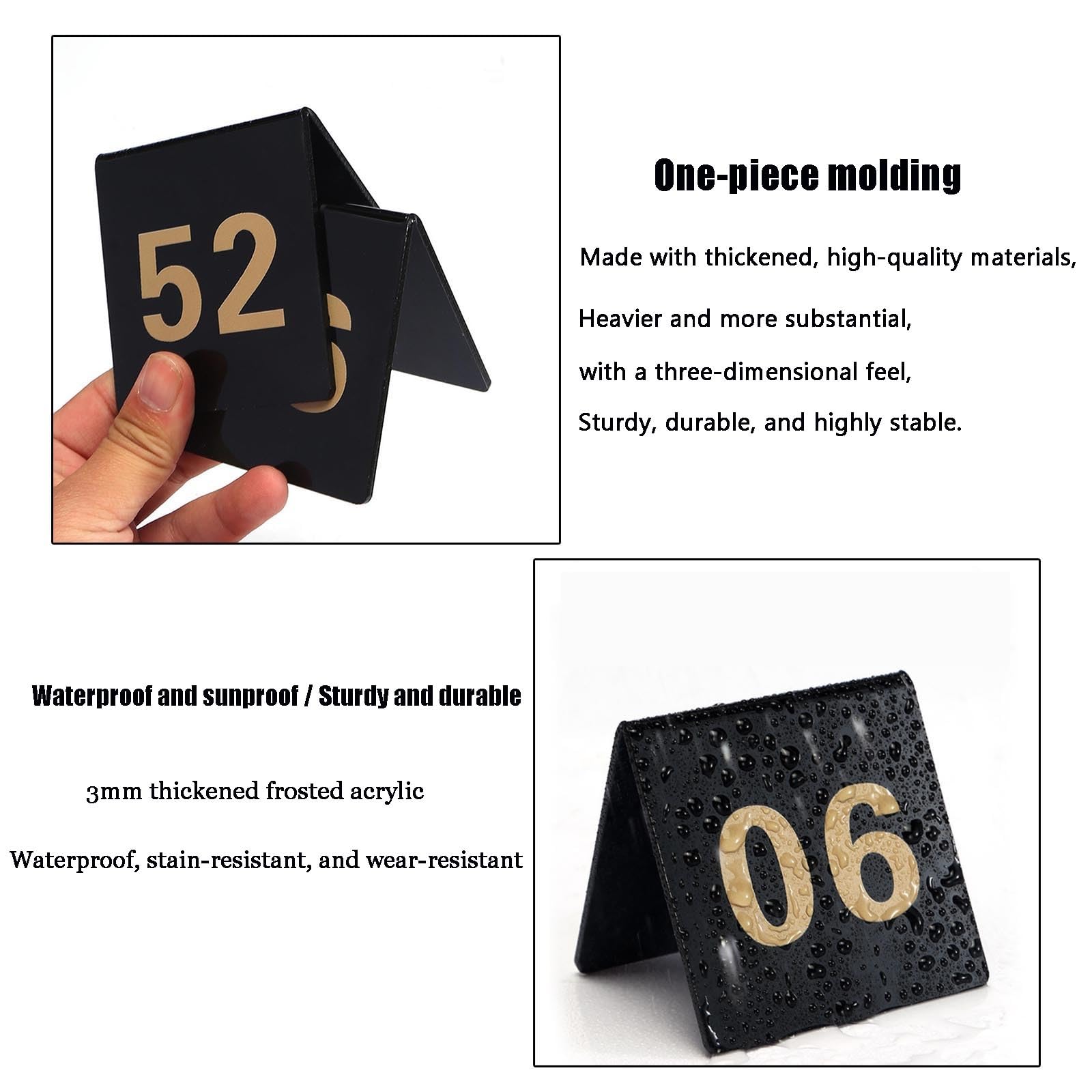 Letreros De Mesa Reservados De Acrílico Y Placas De Números De Tienda