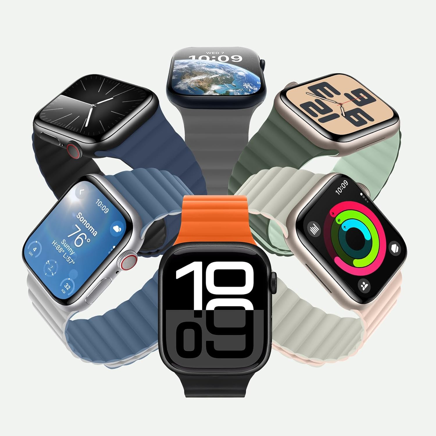 HITZEE Double Sided Reversible Magnetic Band Compatible with Apple Watch Band 42(S10)/41/40/38mm, Soft Silicone Magnetic Band for iWatch SE3-1 Series 11 10 9 8 7 SE 6-1, Pink/Starlight - Image 7