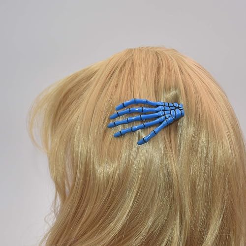 Miniatura 7 de 8 pinzas para el cabello con forma de hueso de mano de color mixto, pinzas para el cabello con forma de hueso de 3 pulgadas de largo, accesorios