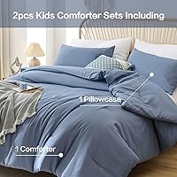 Vista 99 de ROSGONIA Juego de edredón tamaño Queen, color gris carbón, 3 piezas (1 edredón gris oscuro y 2 fundas de almohada) para todas las estaciones, ropa