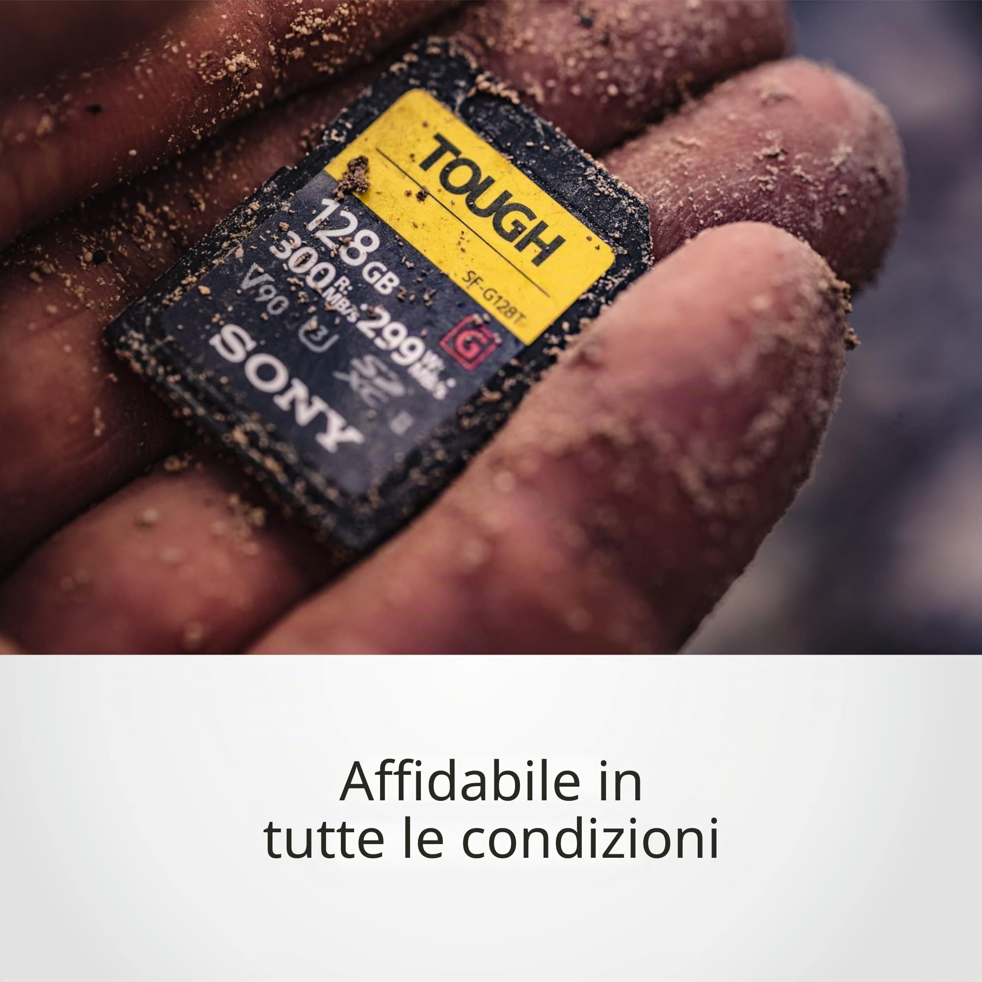 Sony SDXC Pro Tough 128GB – Scheda di memoria Class 10 UHS-II U3 (Resistente agli urti, impermeabile, ad alta velocità di scrittura, ideale per video 4K, compatibile con dispositivi UHS-II)
