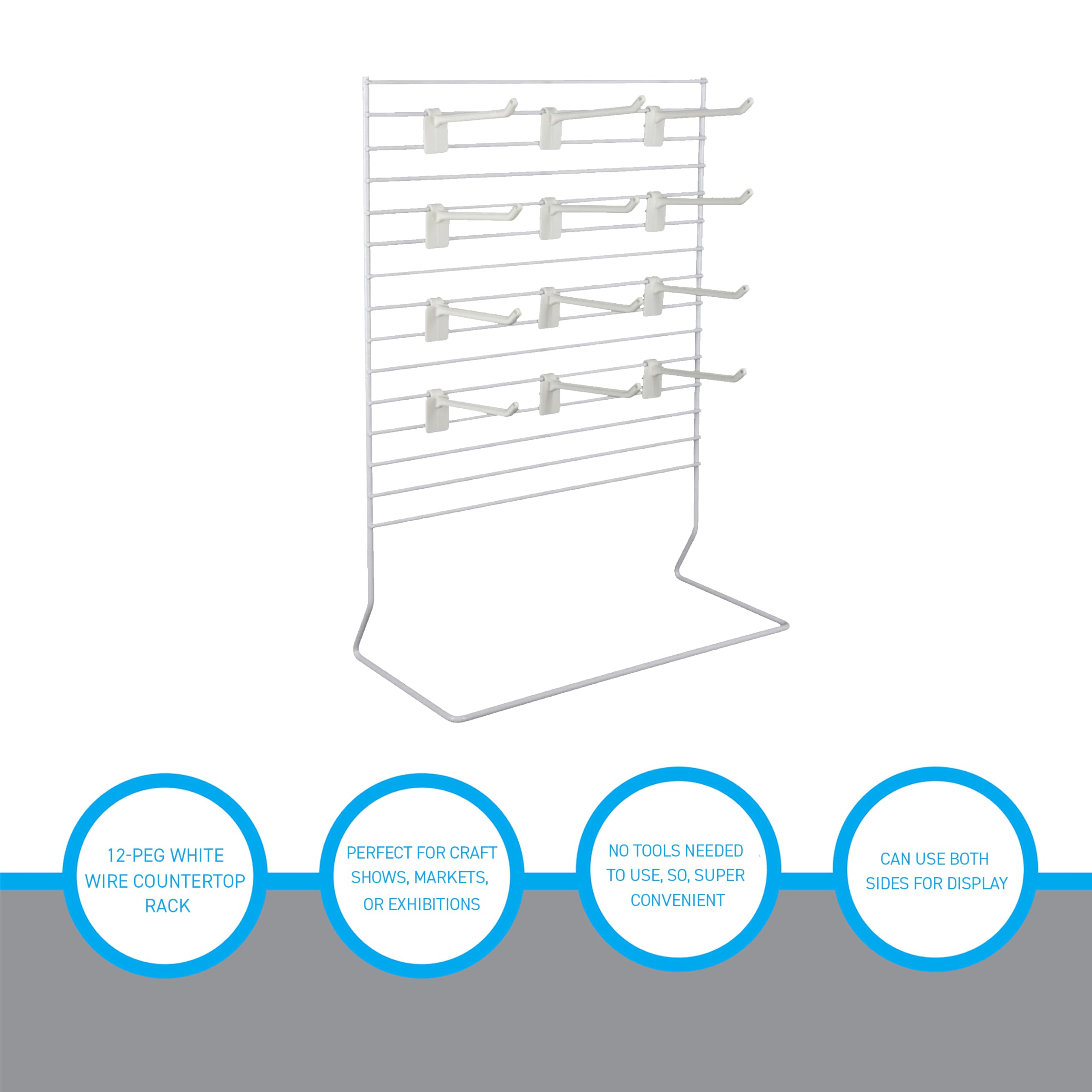 Amazon.com: SSWBasics 12-Peg White Wire Countertop Rack - 12