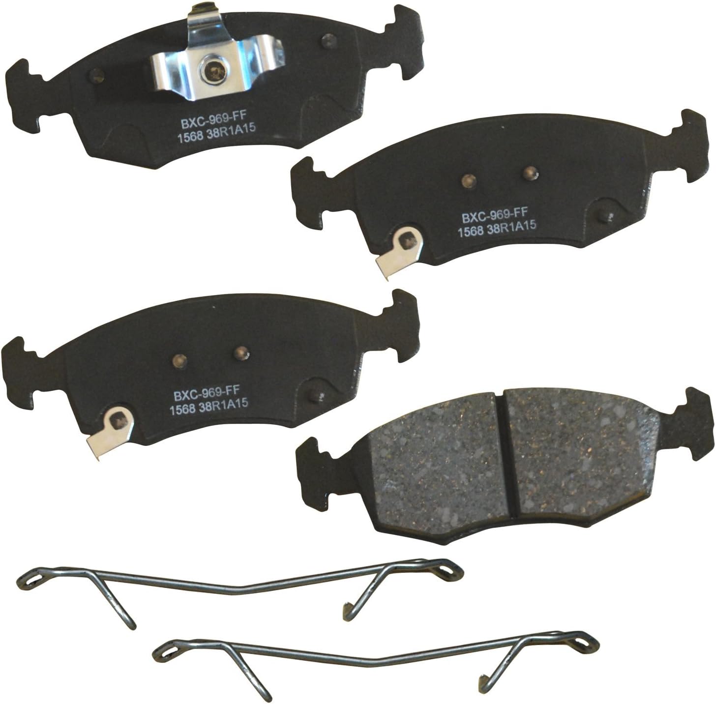 Bendix Premium SBC1568 Ceramic Front Brake Pads for Fiat 500 2017-2012, Palio 2011-2010, Palio 2020-2013