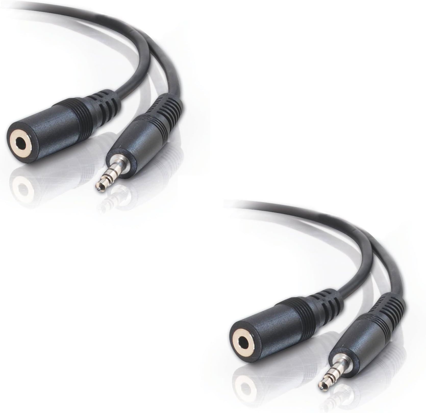 SaiTech IT (2 Pack) 6-Feet 3.5mm Male to Female Stereo Audio Jack Extension Cable