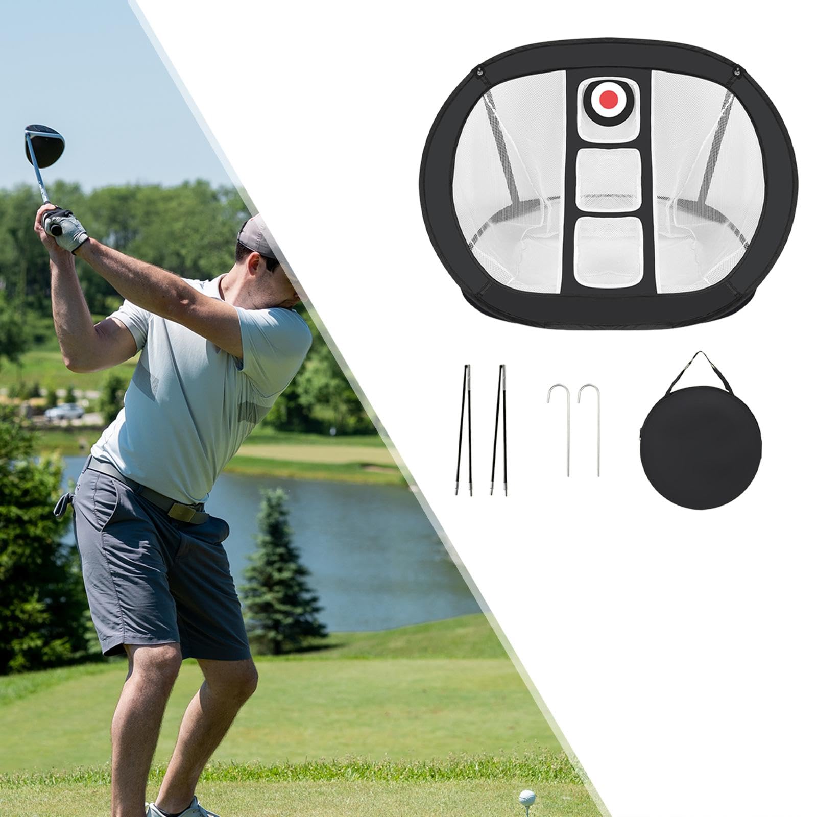 Amazon | RNXRZANK ゴルフチッピングネット、屋内外での練習用