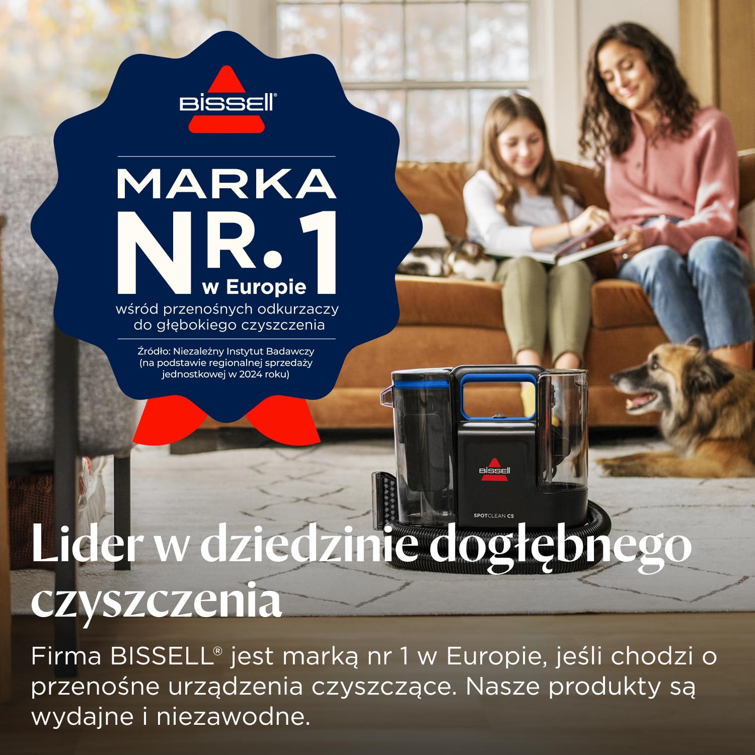 BISSELL SpotClean C5, Odkurzacz Piorący do Tapicerki, Odkurzacz do Dywanów z Systemem Triple Action, Lekka Odkurzacz do Prania Dywanów, Tapicerki, Samochodów, Kanapy i Innych, Mocny Silnik 400W, 3861N