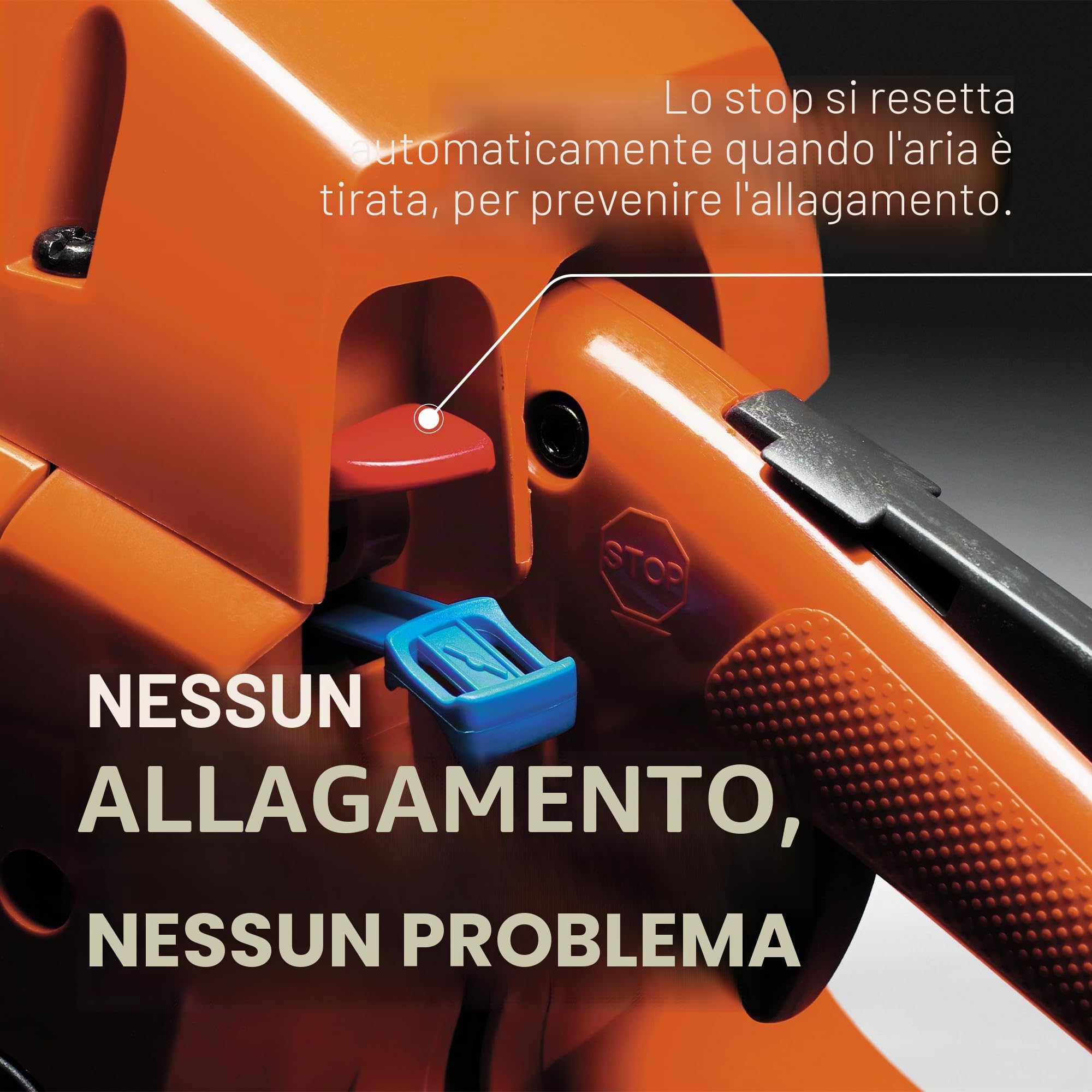 Motosega a scoppio Husqvarna modello 120 Mark II, 38.2 cc, 1.4 kW, barra da 35,6 cm, peso di 5.85 kg