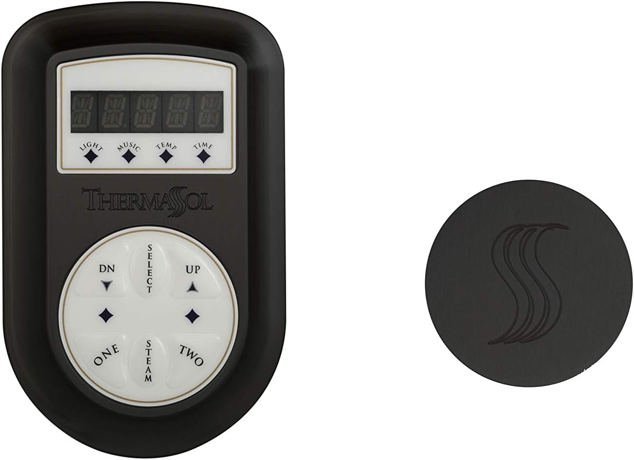 ThermaSol SETSVRDMB Matte Black ThermaSol SETSVRD Signature Steam Shower Kit Includes