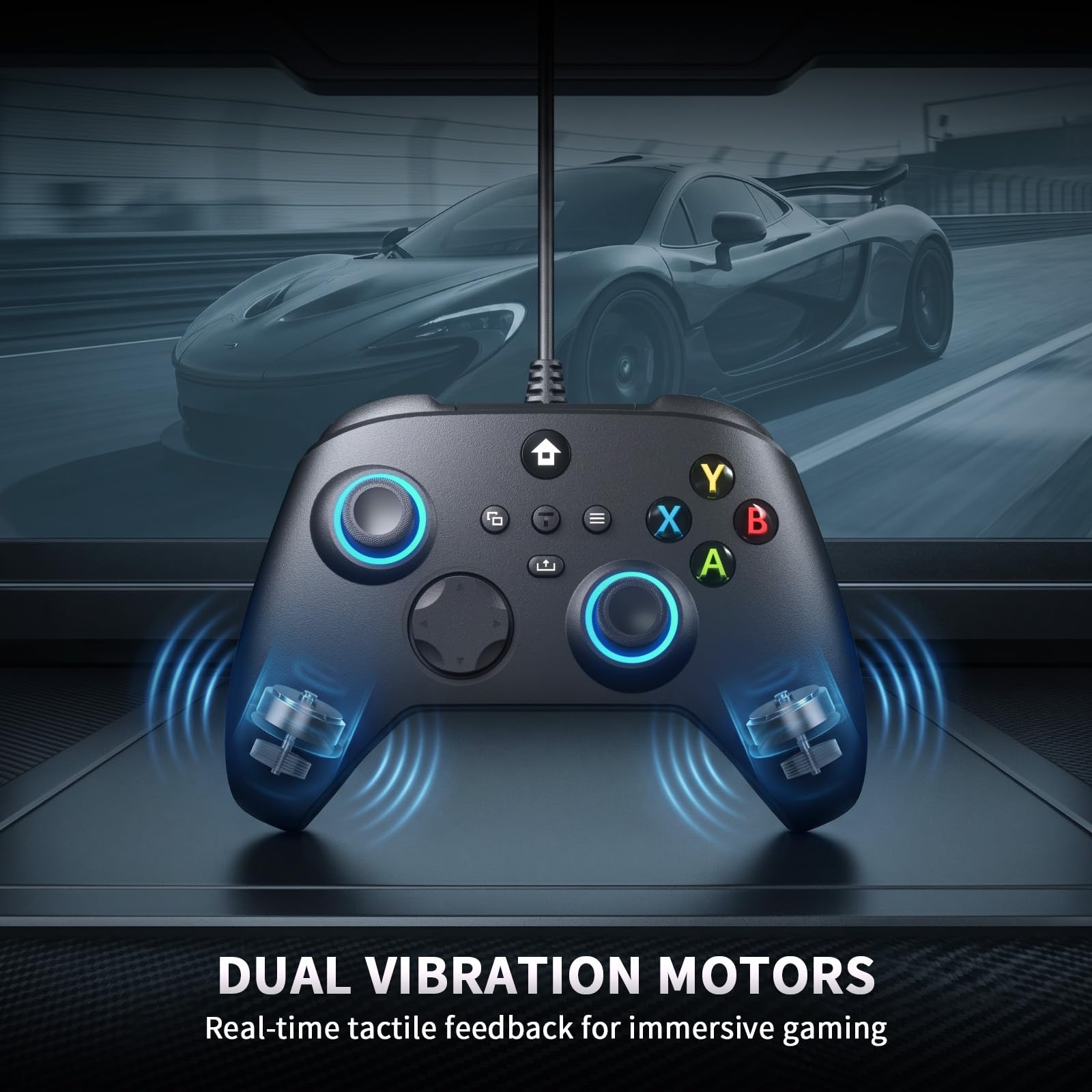 YUYIU Manette filaire pour Xbox One, Xbox Series X|S, PC, Steam, iOS