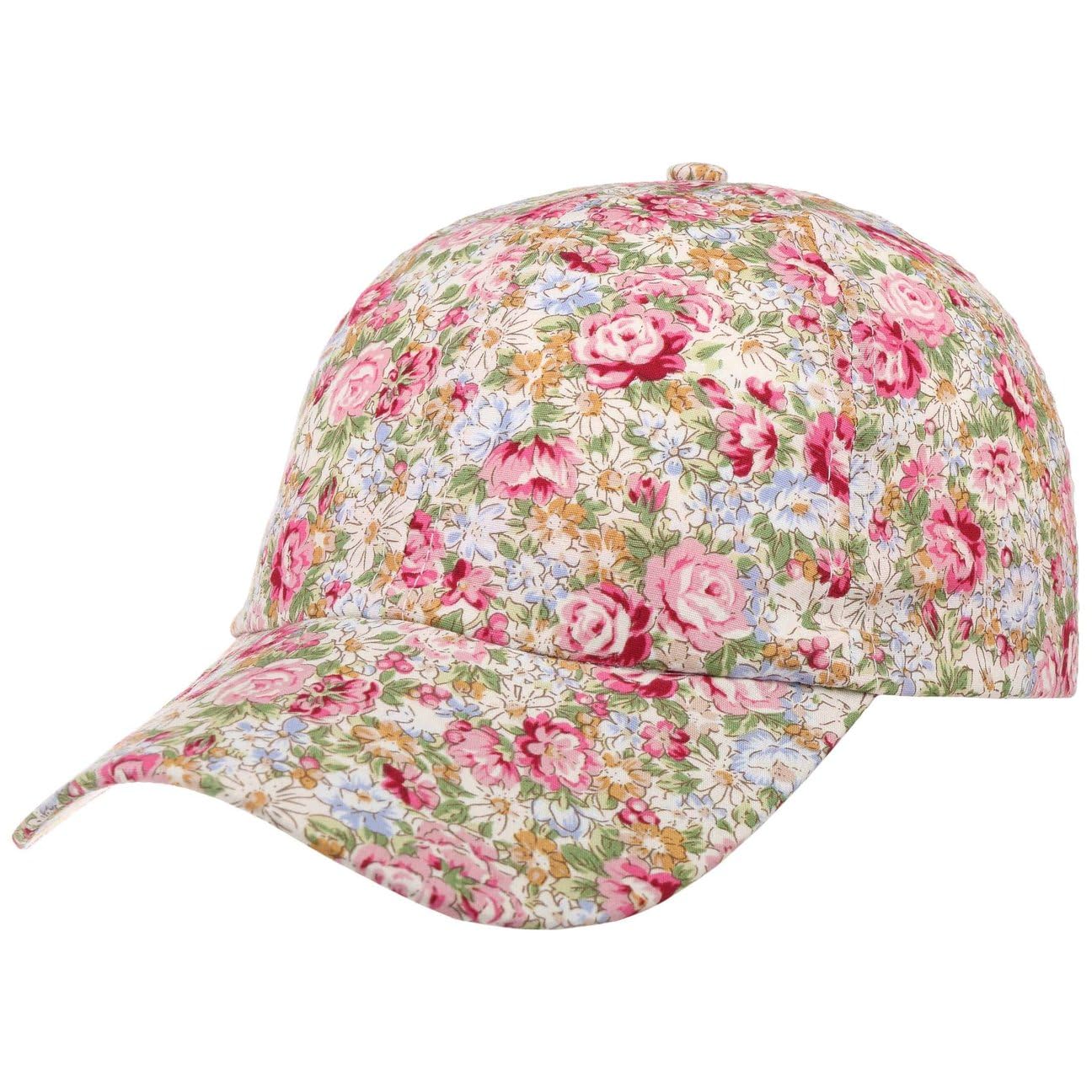 Lipodo Allover Flowers Baseball Cap Floral Cotton Adjustable Hook-and-Loop Closure Women Spring Summer Rose