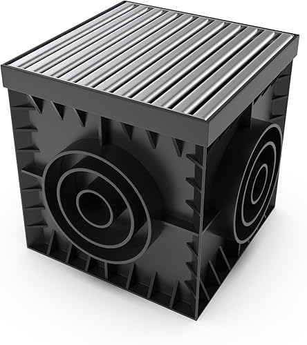 Vodaland - Paquete de rejilla de acero inoxidable ADAtalón de 12 x 12 pulgadas con cesta de escombros incluida