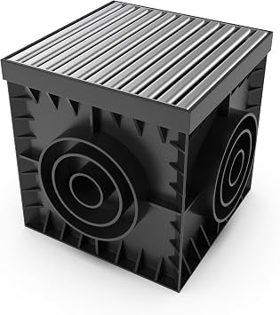 Vodaland - 12x12 Catch Basin Stainless Steel ADA/Heel Proof Grating Package with Debris Basket Included!