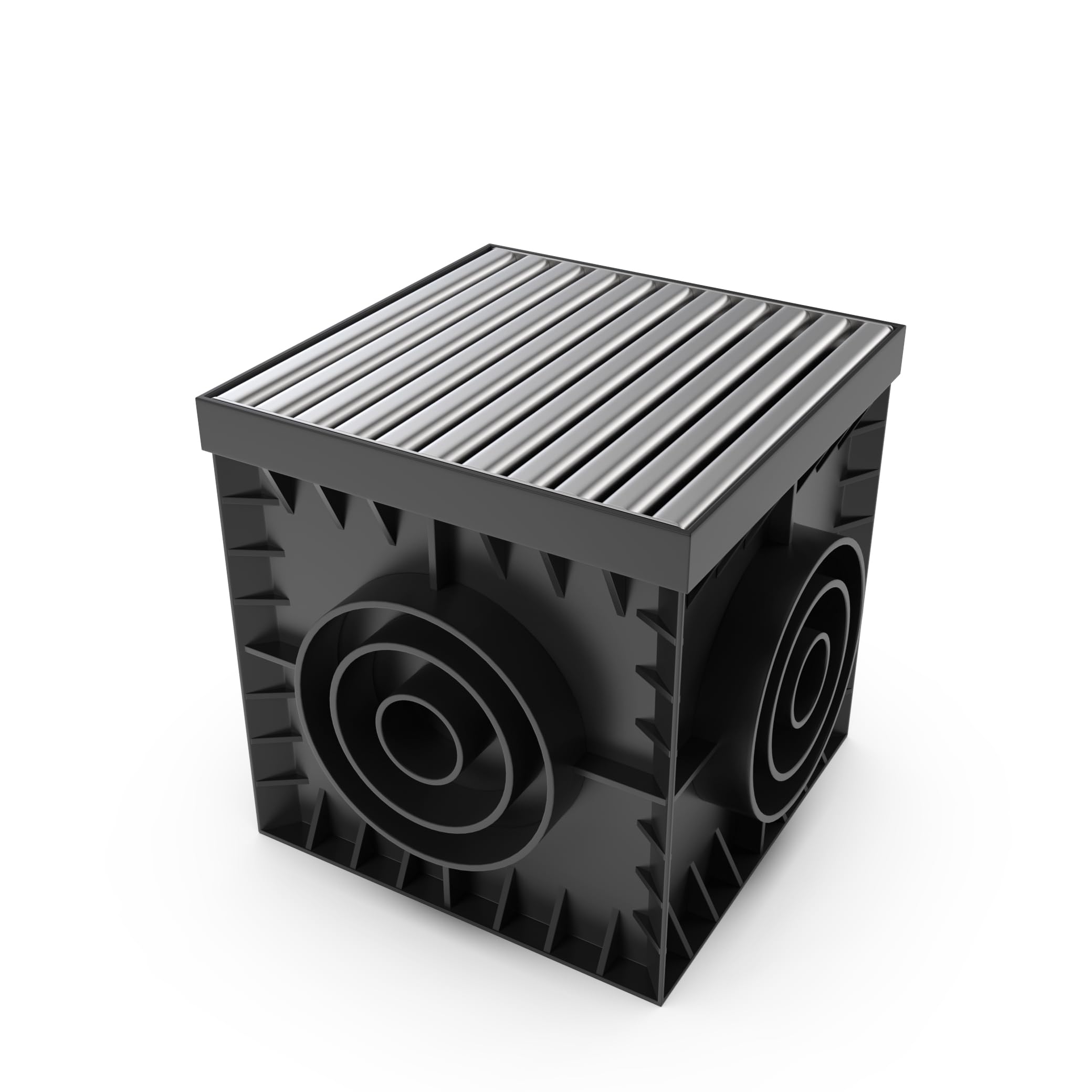 Vodaland - 12x12 Catch Basin Stainless Steel ADA/Heel Proof Grating Package with Debris Basket Included!