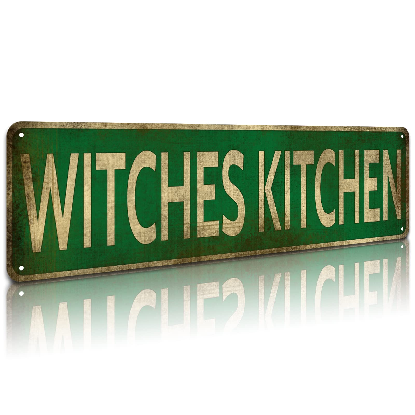 peiyeety Vintage Metal Tin Sign Witches Kitchen Vintage Sign, Retro Wall Decor for Home, Bar, Garage, Cafe, Man Cave, Kitchen, Home Decor, Rustic Wall Art for Indoor and Outdoor Decoration, 4x16 Inch