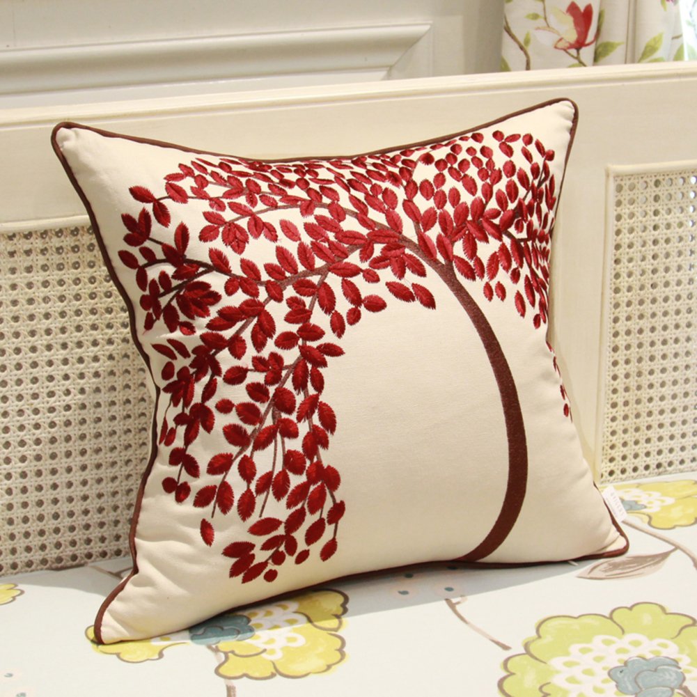Oreiller lit moderne avec coussin broderie 50x50 en coton PP souple