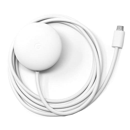 Google Home Mini Power Cord, Replacement Original Google AC Charger Adapter Power Supply G1009 Micro-USB - Bulk Packaging - White