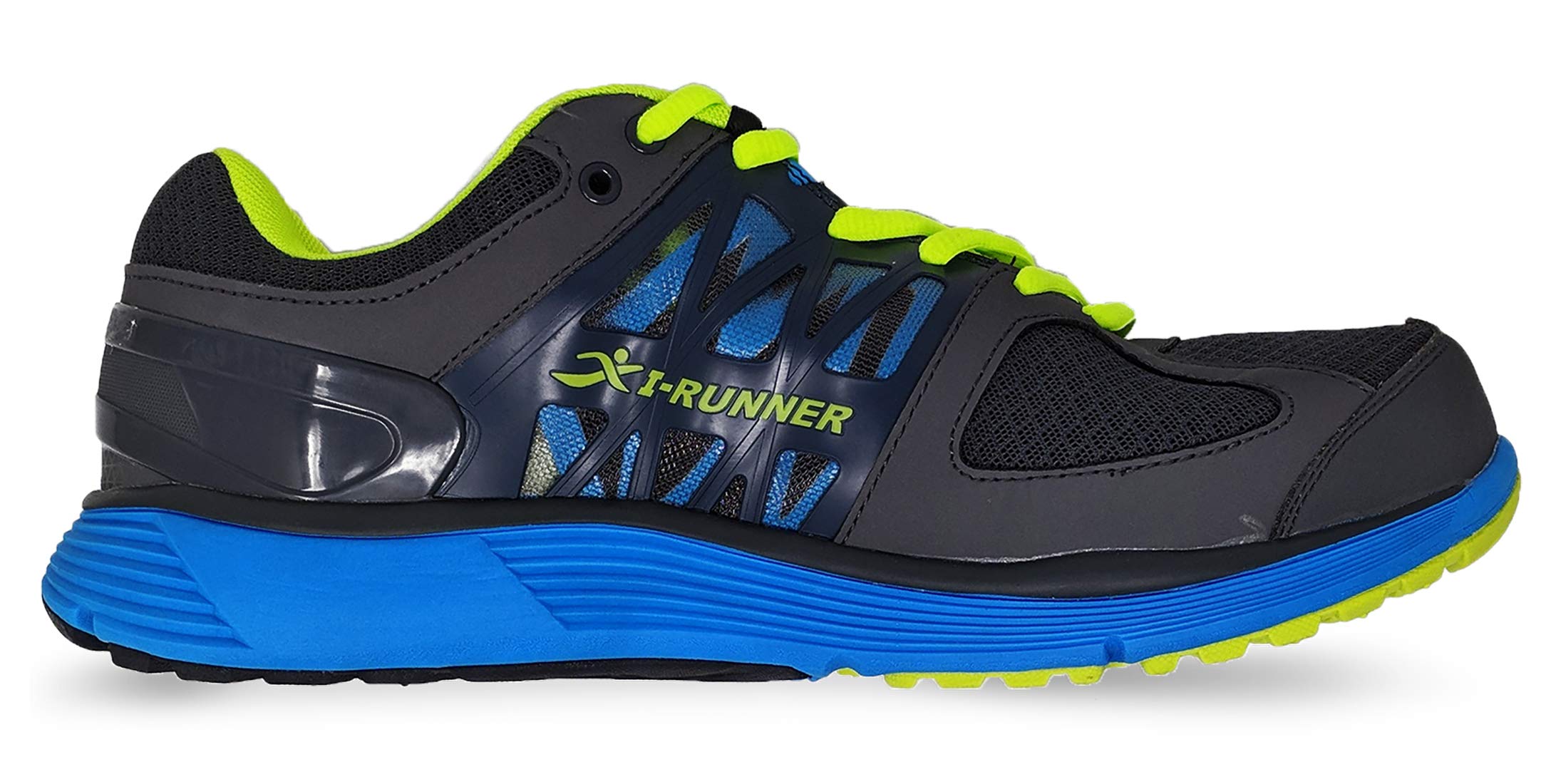 Hy-Lan I Runners Ross Extra Extra Wide Fit Diabetic Walking Shoes Grey/Blue 6E Width (Numeric_11)