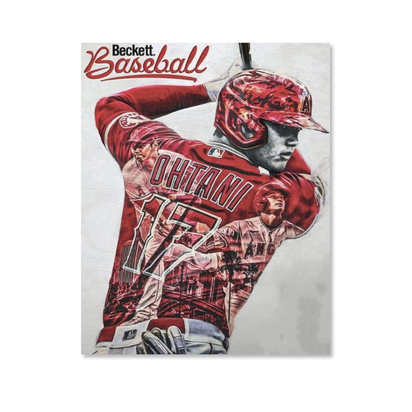 Amazon｜大谷翔平漫画のアートキャンバス壁画現代油絵アート家の壁の