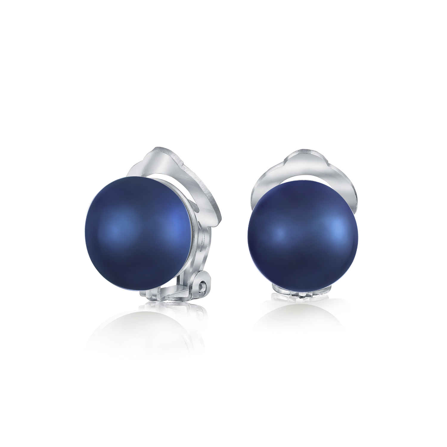 Orecchini A Clip Con Perla D'Acqua Dolce E Sfera Argento 925 – Non Forato, 9mm