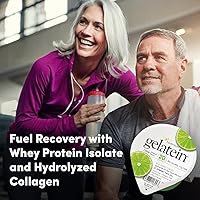 Vista 5 de Gelateína Lima: 0.71 oz de proteína. Sin azúcar. Ideal para dietas líquidas claras, dificultades para tragar, bariátrica, diálisis y oncología. Gran