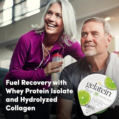 Miniatura 5 de GelaTein Lima 0.71 oz de proteína. Sin azúcar. Ideal para dietas líquidas claras, dificultades para tragar, bariátrica, diálisis y oncología. Gran