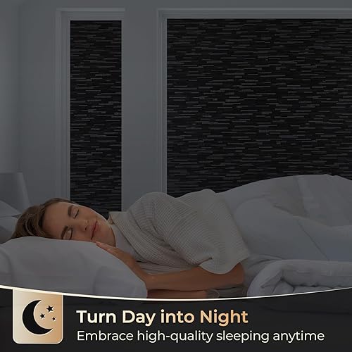 Miniatura 20 de rabbitgoo Película de privacidad para ventana, película de vidrio esmerilado, cubierta de vinilo extraíble para puertas, bloqueo UV, decorativa