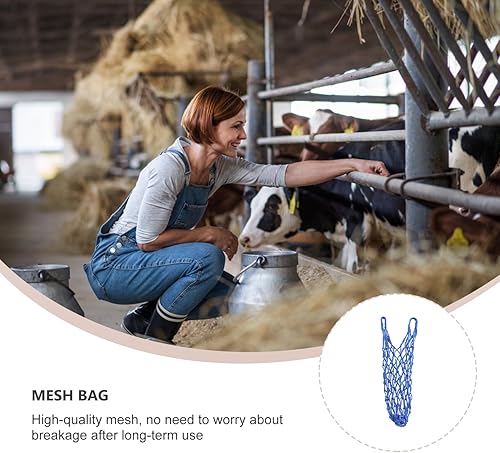 Miniatura 3 de POPETPOP Bolsa de alimentación de verduras, bolsa de alimentación para caballos, suministros para caballos, bolsas para caballos Red de pacas