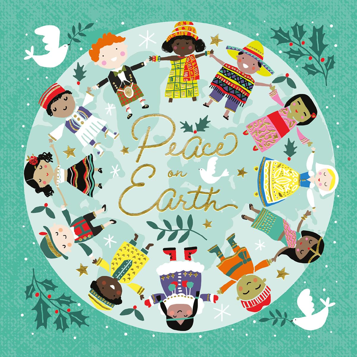 DaySpring Biglietti Di Natale "Pace Sulla Terra" - 18 Biglietti Con Buste Foderate - Versetto Bibbia