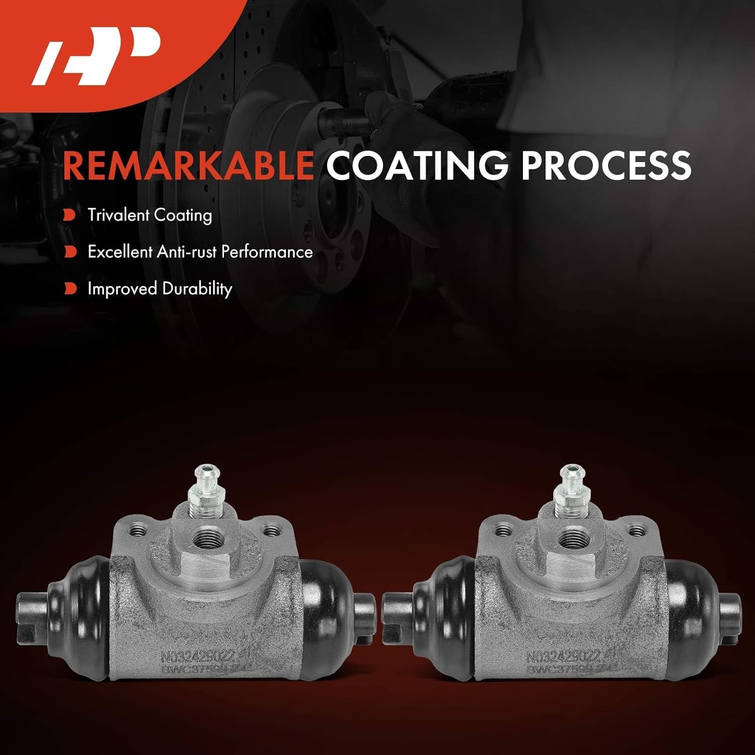 A-Premium Rear Drum Brake Wheel Cylinder Compatible with Select Honda and Isuzu Models - Passport 1994-1997 2000-2002, Amigo 1989-1994, Axiom 2002-2004, Pickup 1990-1995, Rodeo 1991-1997, 2-PC Set