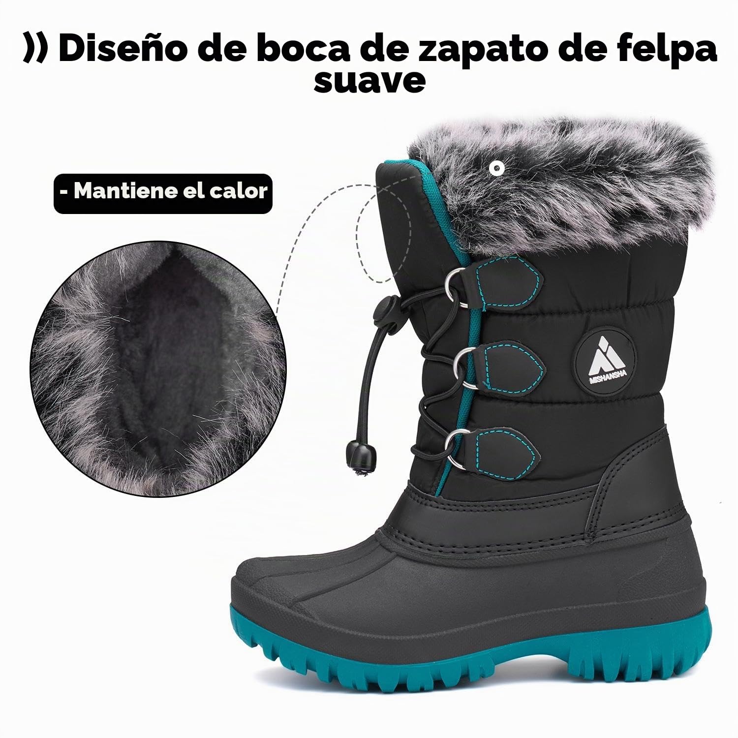 Mishansha Botas Nieve Niños Antideslizante | Calientes, Antideslizante, Botas de Invierno