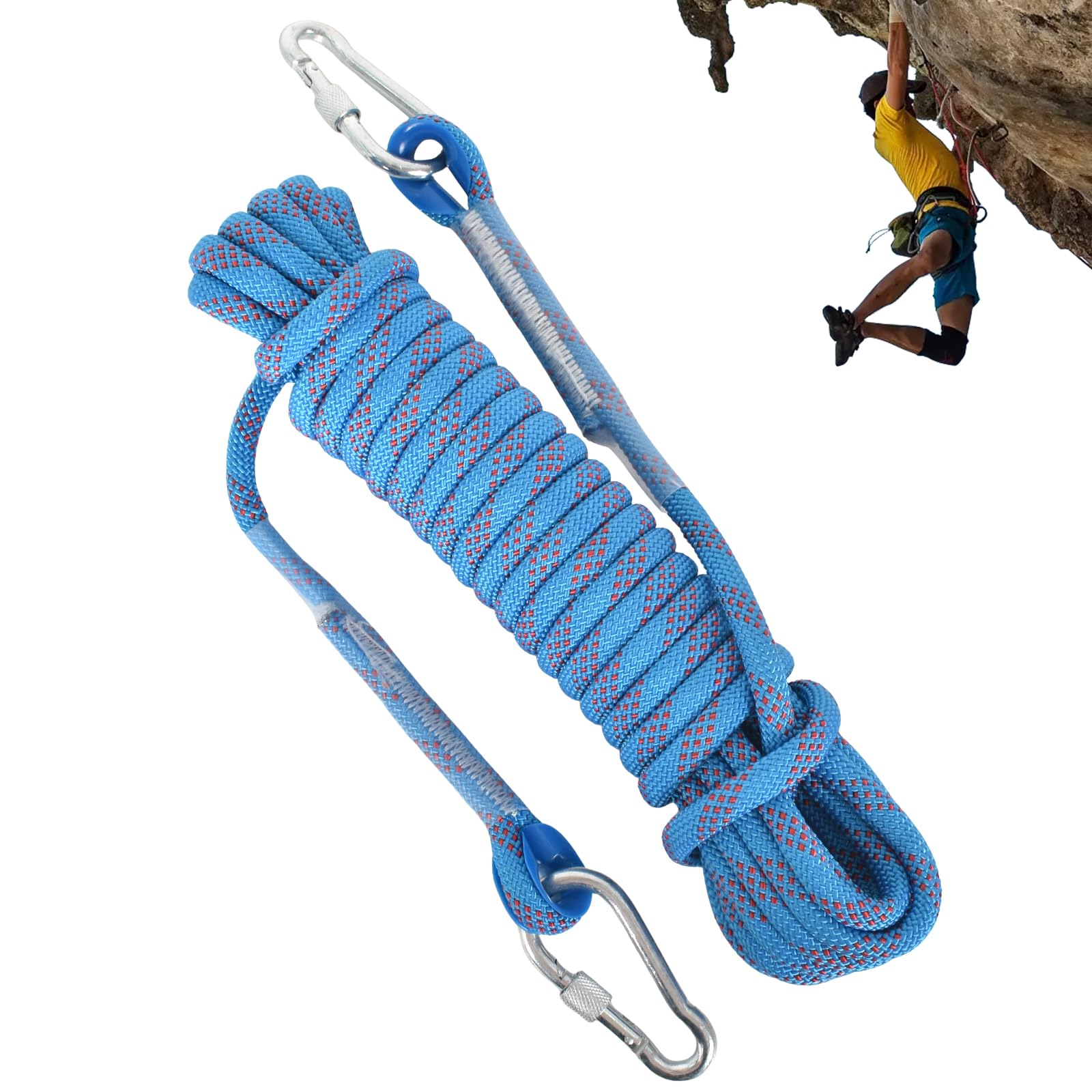 Corda Da Arrampicata Statica Con Moschettone - Resistente E Leggera Per Outdoor - Foto 3