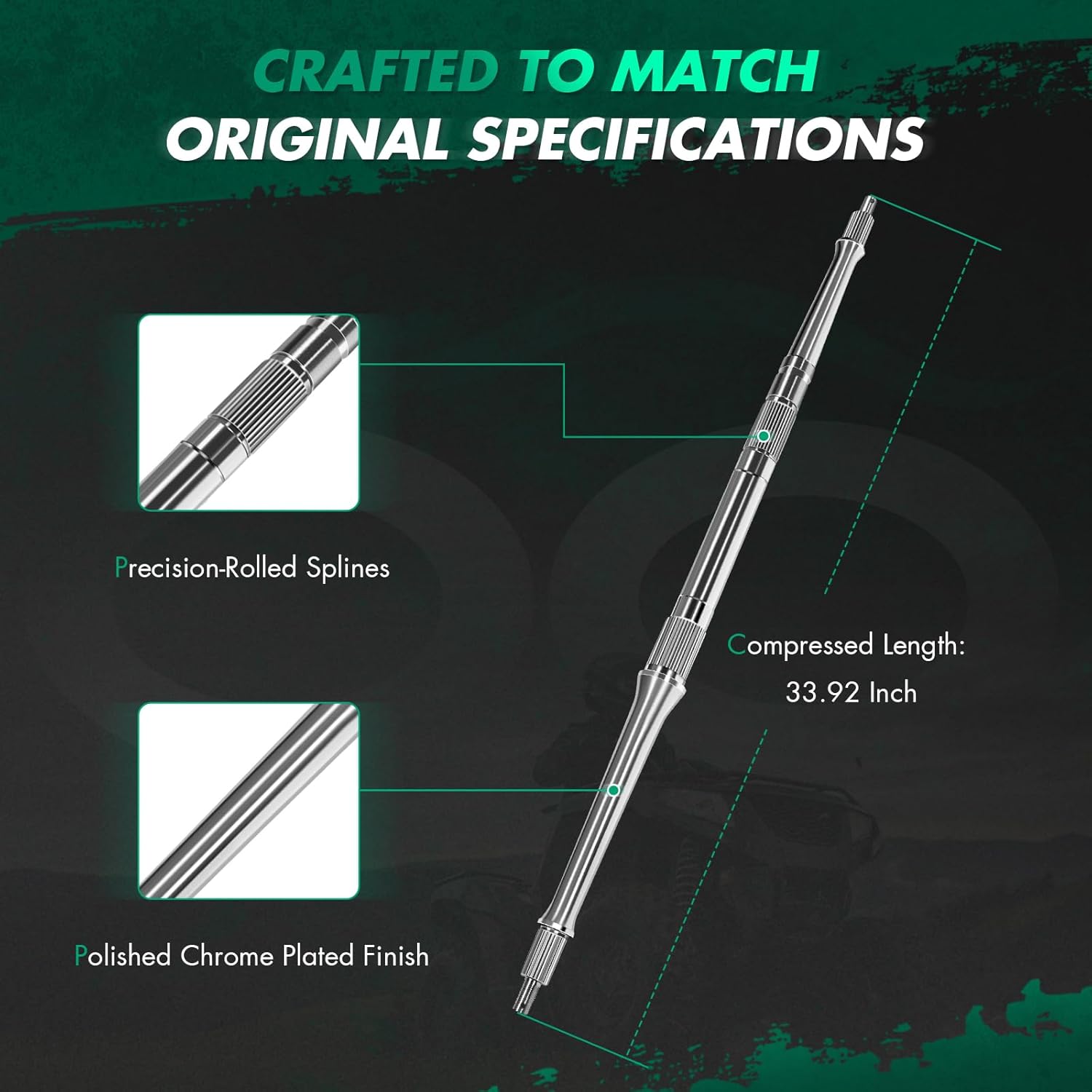 SCITOO ATV Rear Wheel Axle Replacement for Yamaha Raptor 660R 2001-2005