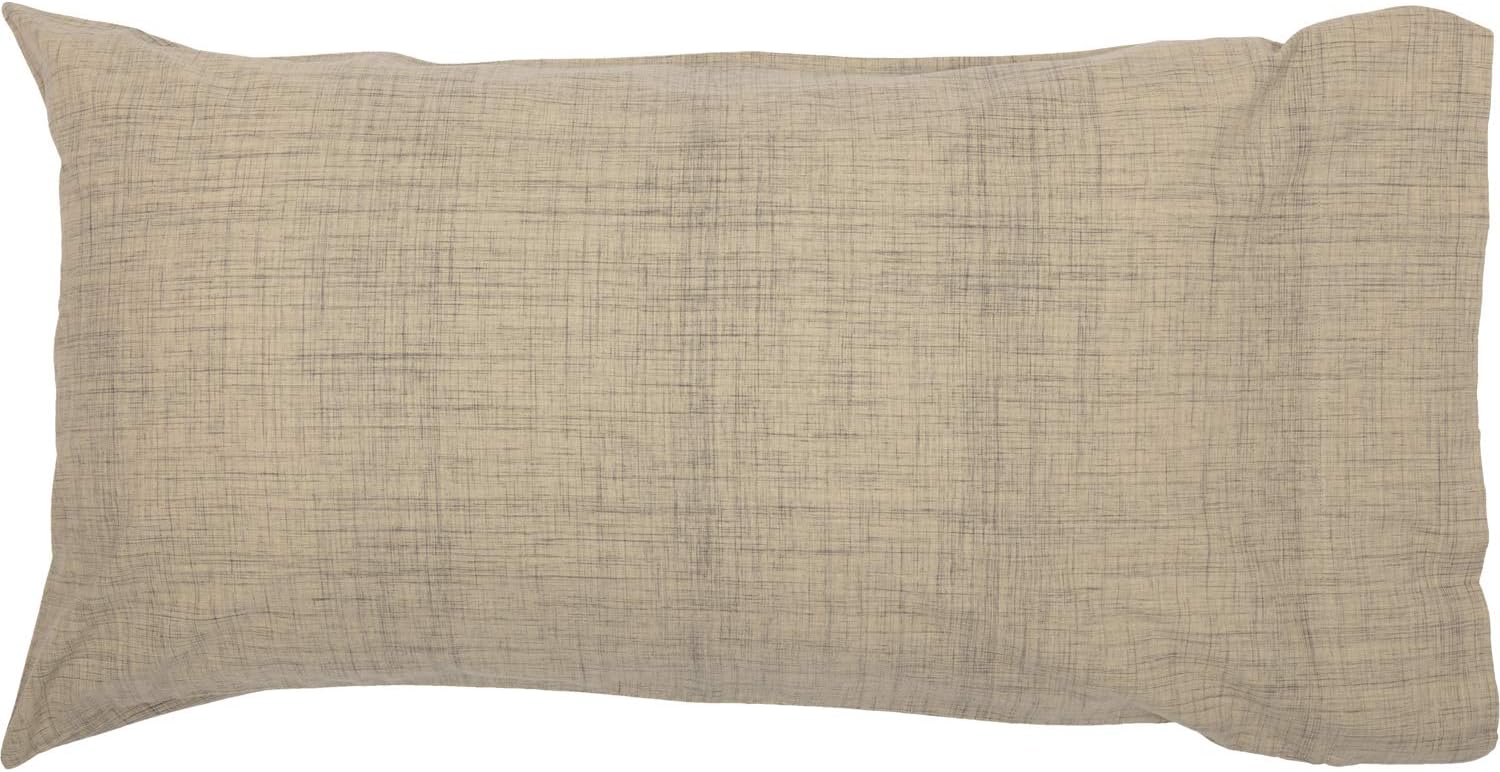 VHC Brands Abilene Star King Pillow Case Set of 2 21x40 Country Bedding Accessory, Tan