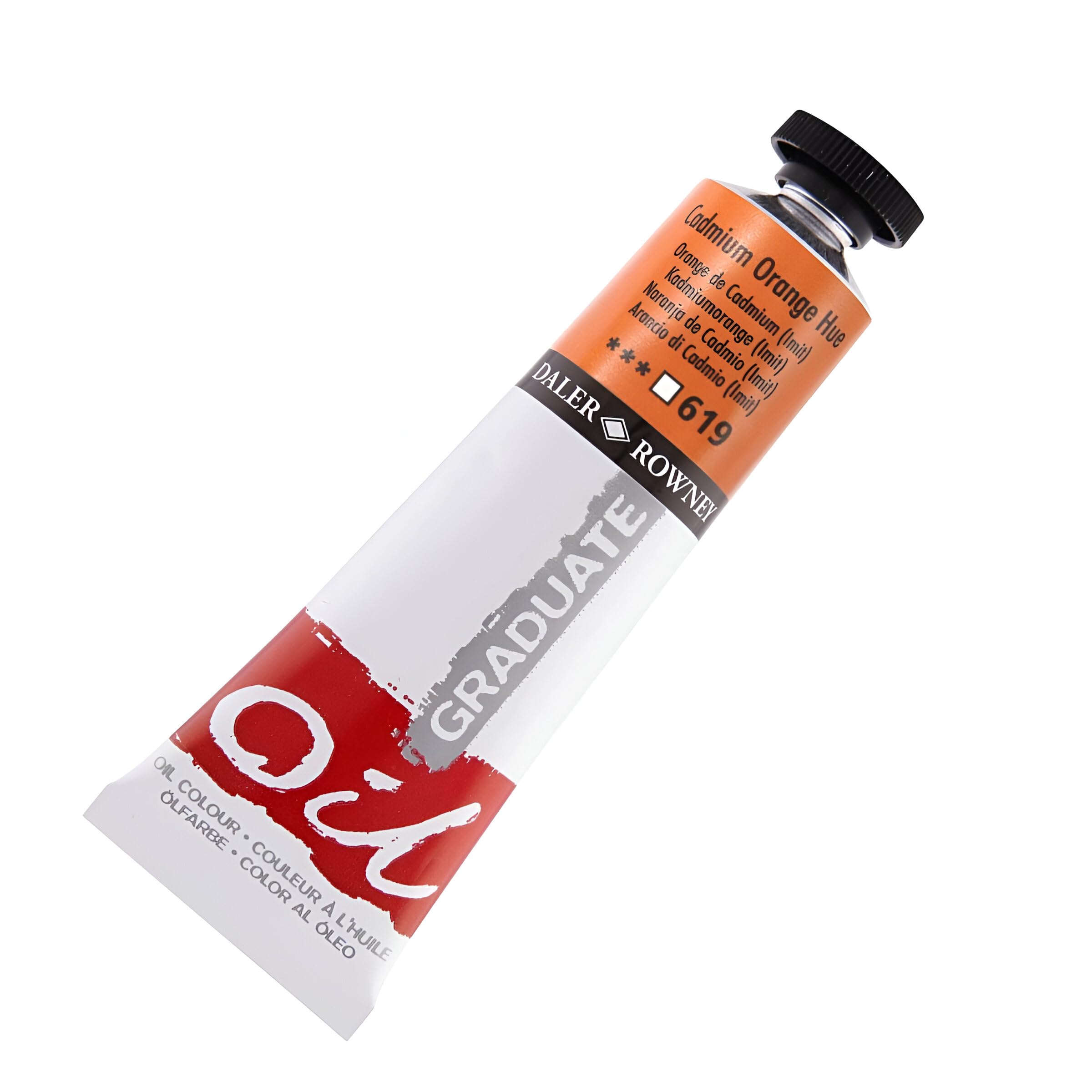 Daler-Rowney Graduate Oil Paint, Aluminium Tube, 1.28oz - 38 ml, Cadmium Orange Hue