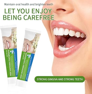 Deep Whitening Toothpaste,Toothpaste,Brightening White Toothpaste,Teeth Cleaning Toothpaste,Mint Toothpaste,Teeth Whitening Toothpaste Deep Clean,Fresh Breath (3PCS)