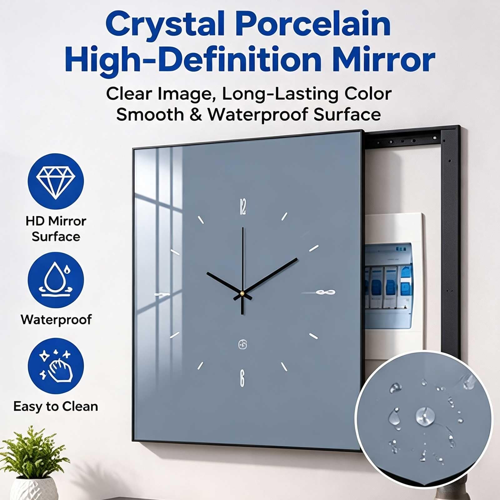 Tapa Cuadro Electrico con Reloj, Tapa Contador Luz Decorativa