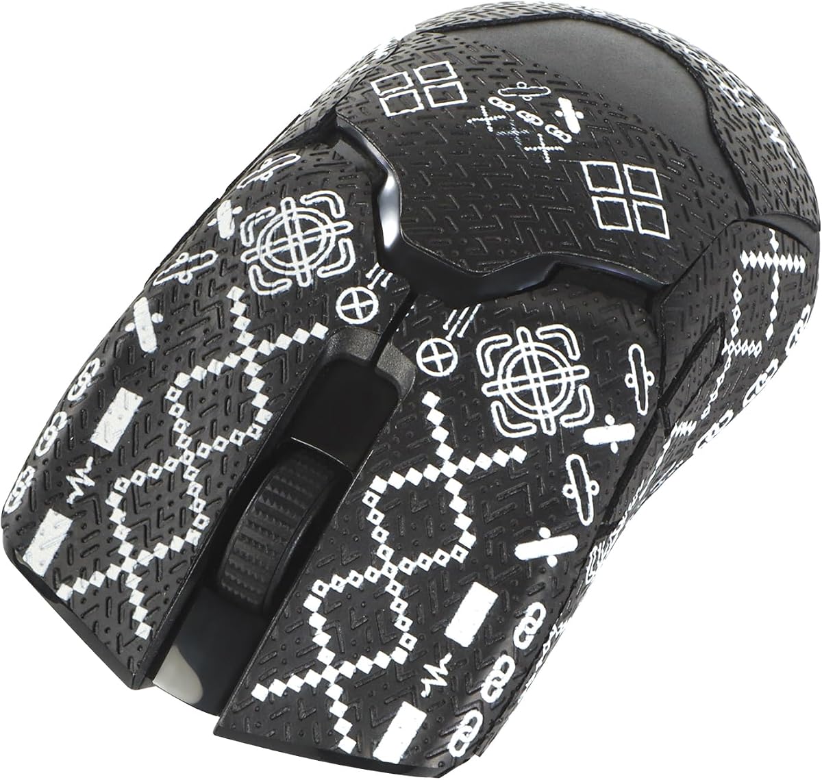 Immoenuc Mouse Grip Tape for Razer Viper and Viper Ultimate - Pre-Cut Anti Slip Skins with Self-Adhesive Sweat Resistant Surface, Textured Gaming Accessories for PC Computer Mice (Black)