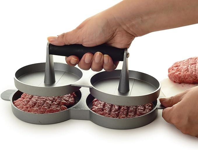 Prensa para Hamburguesas Doble Norpro de Aluminio miniatura 4