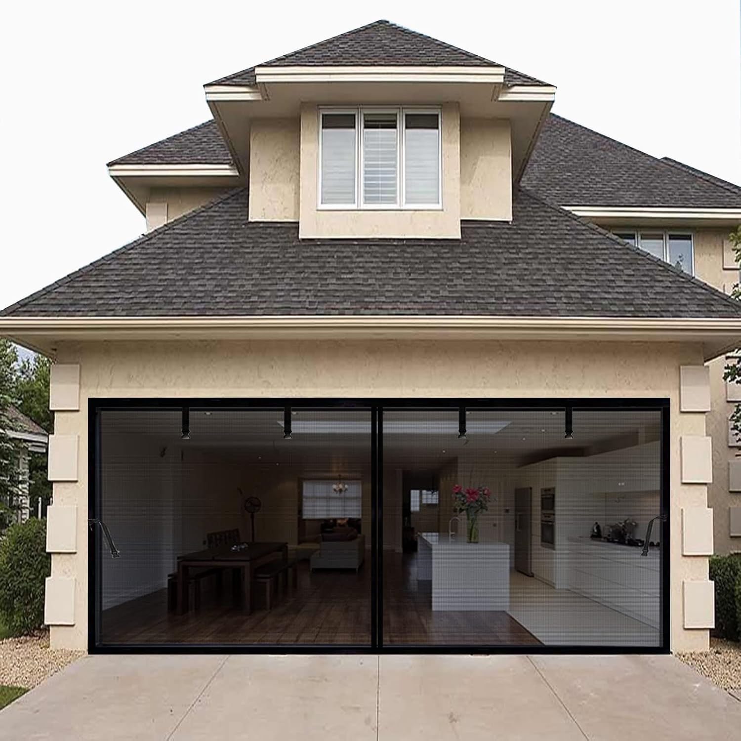Magnetic Garage Screen Door for one Car, 10x10FT Garage Doors, Hands ...