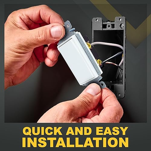 Miniatura 4 de Faith Interruptor de pared de paleta decorativa de 3 vías, 15A 120277V, balancín de encendidoapagado, blanco