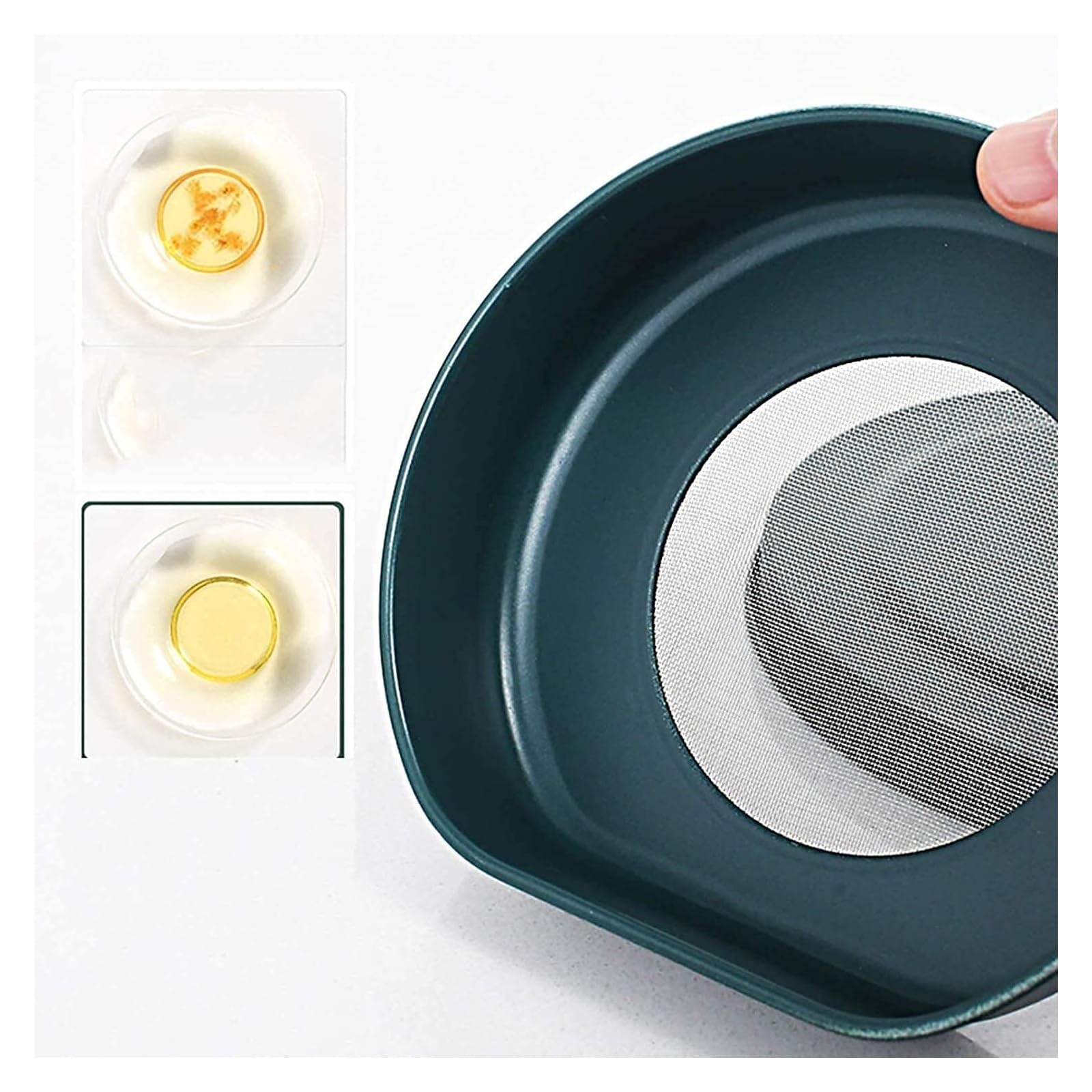 Dispensador de aceite y vinagre de 1,7 L, olla de almacenamiento de cocina a prueba de polvo, contenedor de grasa para aceite y vinagre, perfecto para cocinar y aderezos de ensalada, boquilla fácil de