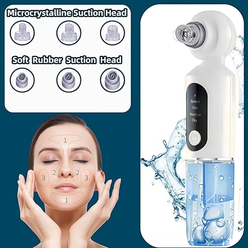 Miniatura 5 de Aspiradora removedor de puntos negros, extractor de puntos negros, aspiradora de poros de ciclo de agua de compresión caliente, carga USB ajustable