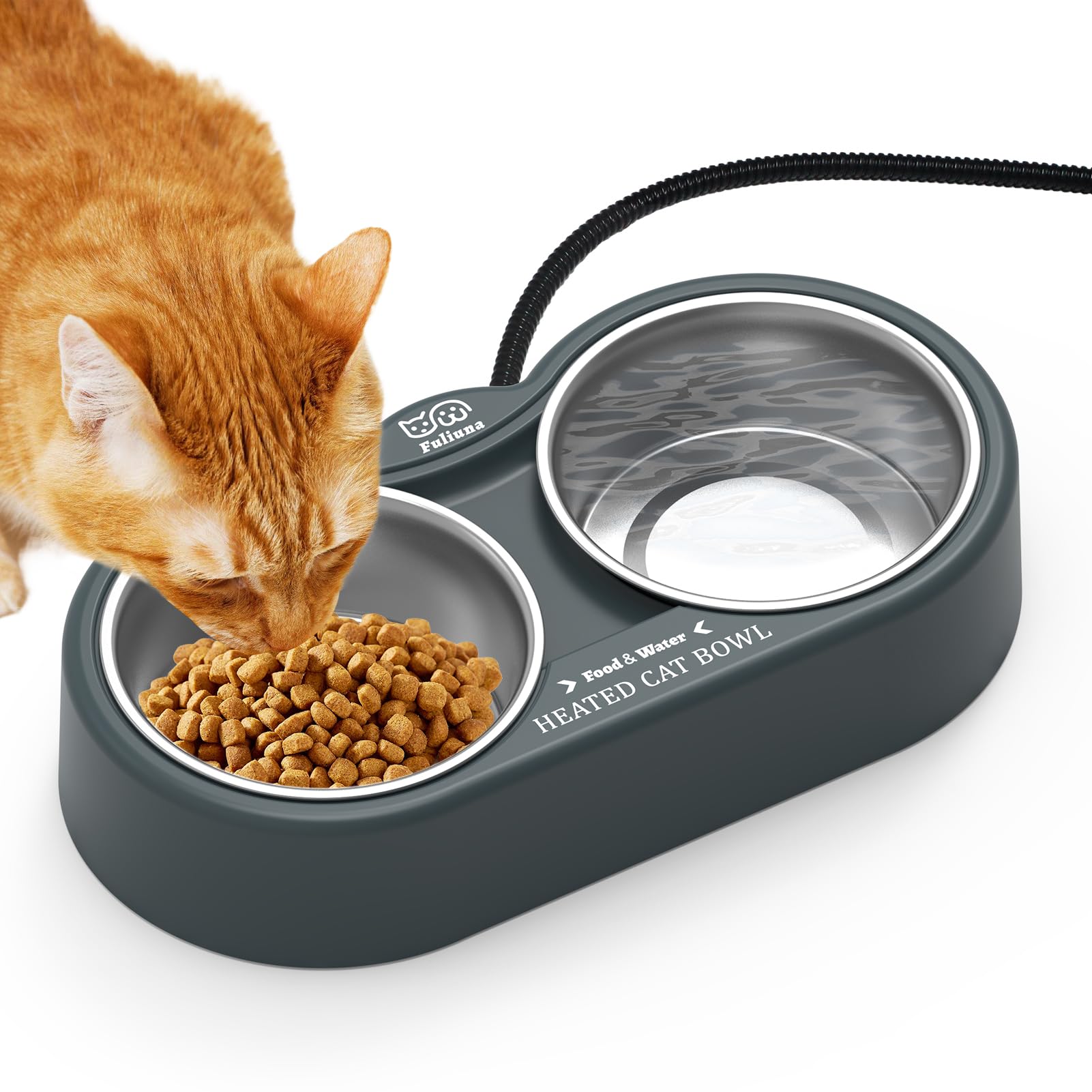 Dog Outdoor Cat Bowls Automatic Cat Feeder Heated Water Bowl For