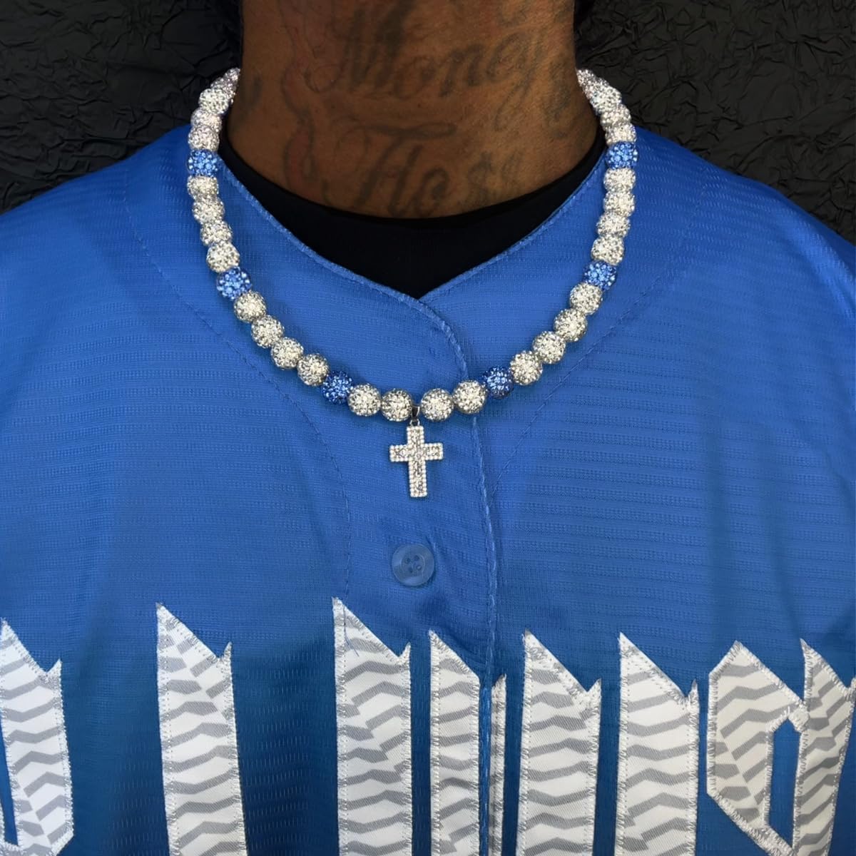 Baseball Necklaces for Boys & Mens - 16 Inch Rhinestone Bead Necklace, 18-20 Inch Baseball Cross Necklaces, Athletic-Inspired Baseball Jewelry for Team Lovers Fans - Image 6
