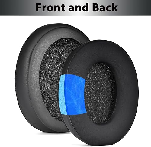 Miniatura 36 de Almohadillas de repuesto WH-CH710N, almohadillas para auriculares de piel sintética de proteína, almohadillas para Sony WH-CH700N, WH-CH710N, Negro